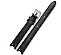 GGYTMQL Guarda la Cintura per Anne Klein Watchband Notch AK Girl Simple Elegant Belt Small Dial Dial Watch Retro 12mm White/Red-acciaio/12mm
