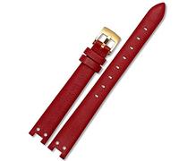 GGYTMQL Guarda la Cintura per Anne Klein Watchband Notch AK Girl Simple Elegant Belt Small Dial Dial Watch Retro 12mm White/Red-acciaio/12mm