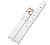 GGYTMQL Guarda la Cintura per Anne Klein Watchband Notch AK Girl Simple Elegant Belt Small Dial Dial Watch Retro 12mm White/Red-acciaio/12mm