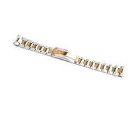 GGYTMQL Guarda l'acciaio Inossidabile in Metallo Cinghia, Accessorio per Orologio per Orologio Curvo con Fibbia a Farfalla a Rilascio rapido 20 21 mm /21 mm/Oro