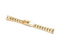 GGYTMQL Guarda l'acciaio Inossidabile in Metallo Cinghia, Accessorio per Orologio per Orologio Curvo con Fibbia a Farfalla a Rilascio rapido 20 21 mm /21 mm/Oro