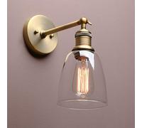 GGYTMQL Illuminazione a soppalco Industriale Bar con luci murali, Lampada da Parete Vintage con tonalità in Vetro a Campana per Cucina per la Camera da Letto caffetteria Ristorante corridoio (Nero)