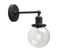 GGYTMQL Illuminazione Industriale a soppalco Vintage Bar con Le luci murali con Pale, luci a Parete in Vetro Globo per Bagno Cucina Camera da Letto caffetteria Ristorante (Spazzolato)