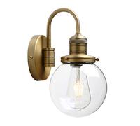 GGYTMQL Illuminazione Moderno Vintage Industriale Globo Sconce Parete con Il Paralume in Vetro Trasparente da 5,9 ”, per la Cucina da Ufficio Cucina Soggiorno a Loft Bar (Antico)