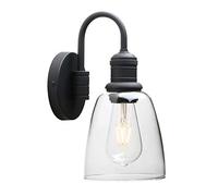 GGYTMQL Illuminazione Moderno Vintage Industriale Sconce Sconce Parete raccontata con Paralume in Vetro Trasparente da 5,6 ", per la Cucina da Ufficio Cucina Soggiorno a Loft Bar (Spazzolato)