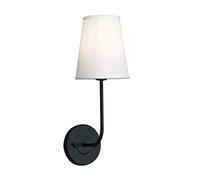 GGYTMQL Illuminazione Vintage lampade a Parete in Tessuto Bianco Moderno, Accanto alle luci delle fulme per Soggiorno, Camera da Letto, corridoio E14 Vite (Nero)