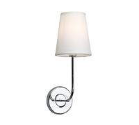 GGYTMQL Illuminazione Vintage lampade a Parete in Tessuto Bianco Moderno, Accanto alle luci delle fulme per Soggiorno, Camera da Letto, corridoio E14 Vite (Nero)