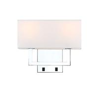 GGYTMQL Illuminazione Vintage Moderna Paralume in Lino a 2 Teste raccogliti da Parete, Accanto alla Lampada a Parete a LED con 2 pareti commutata per Le camere da Letto del Soggiorno Hotel e27 Vite