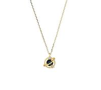 GGYTMQL In Stile Coreano Semplice Collana s925 Cravatta da Donna a Lotte Blu di arenaria Blu Clavicle