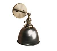 GGYTMQL Industrial Vintage Metal Light Shade Loft Bar Bar Cucina Sconcetto Lampada Lampada Lampada Flaiming E27 (Nero)