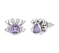 GGYTMQL Intarsiato con zirconio Triangolare Viola per Le Orecchie Regalo di Gioielli