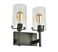 GGYTMQL Ironina Vintage + Sconcetto murale di Vetro, Comodino Lampada da Parete da Lettura, Decorazioni per la casa Light Farmhouse Lighthouse per Soggiorno Lanterna del Comodino E27