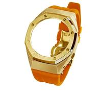 GGYTMQL Kit Retrofit Kit Watch Metal Watch Cinghia di orologio in gomma per GA2100 Gen5 Cover in acciaio inossidabile per cinghia di orologio da polso GA-B2100/2110