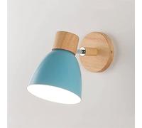 GGYTMQL Lampada da Parete in Metallo Iron Monte Monte Scontro Speccuro Simpulio E27 Base in Legno per Bambini Manotte Manotte Wall Light Studio Studio Camera Camera Scale Lanterne a Parete (Colore:
