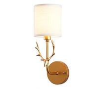 GGYTMQL Lampada da Parete per Interni in Tessuto di Corna, la Luce Europea di Montaggio a Parete Creativo in Stile Europeo. Camera da Letto E27 Apparecchiatura di Applique da Parete Decorativa