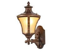 GGYTMQL Lampada da Parete retrò Europea Industriale Esterno Impermeabile a Parete a Parete Leggera Staffa Metallica Esterna con tonalità di Vetro E27 Sconce per LAFERA ALL'INCOLTO della CAMERIA