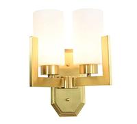 GGYTMQL Lampada da Parete scandinava Creativa Oro, Illuminazione murale semplicità Moderna per Decorazioni per la casa. Lampada da Monte a Parete in Vetro in Ottone, per la Lanterna del corridoio del