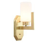 GGYTMQL Lampada da Parete scandinava Creativa Oro, Illuminazione murale semplicità Moderna per Decorazioni per la casa. Lampada da Monte a Parete in Vetro in Ottone, per la Lanterna del corridoio del