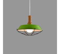 GGYTMQL Lampada da Ristorante Single Teste Front - personalità Piccolo lampadario Stile Industriale - Modern Minimalist Bar Restauranti Lampade di Copertura Colorate (Verde, 26 cm)