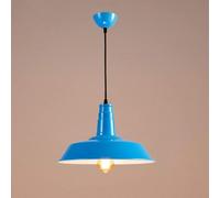 GGYTMQL Lampada di Colore Industriale di Colore Industriale di Decorativo in Stile Industriale in Metallo retrò Lampada Commerciale (Blu, 36 * 25 cm)