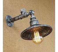 GGYTMQL Lampada per Lanterna a Parete con Tubi dell'Acqua retrò Luce a Parete Nostalgia Isole Sconce Vintage Loft Industrial E27 Spotlight Restaurant Bar Cafe Corridor Scale Light (Colore: