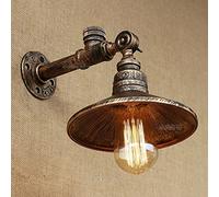 GGYTMQL Lampada per Lanterna a Parete con Tubi dell'Acqua retrò Luce a Parete Nostalgia Isole Sconce Vintage Loft Industrial E27 Spotlight Restaurant Bar Cafe Corridor Scale Light (Colore: