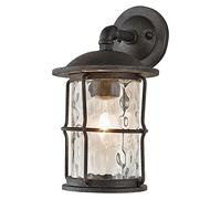 GGYTMQL Lampade a Parete da Esterno in Stile Europeo, Decorazione della Villa retrò in Vetro Impermeabile, Luce da Parete da Giardino da Giardino per Esterni, corridoio in Ferro battuto E27 Fun a