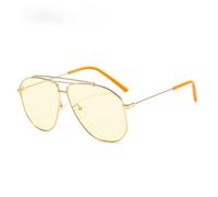 GGYTMQL Lega Poligono Occhiali Da Sole Per Gli Uomini Occhiali Da Sole Donne Retro Rosa Chiaro Oversize Shades, Oro giallo, Taglia unica