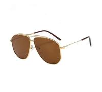 GGYTMQL Lega Poligono Occhiali Da Sole Per Gli Uomini Occhiali Da Sole Donne Retro Rosa Chiaro Oversize Shades, Tè Oro, Taglia unica