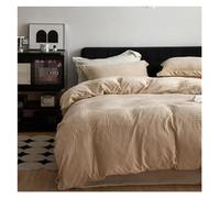 GGYTMQL Letto Letto Inverno Letto Inverno 4 Pezzi Set di Latte in Velluto Jacquard Cover di Copertura Set di Biancheria da Letto Calda Set di Biancheria da Letto (k, re) (Regina Bianca)