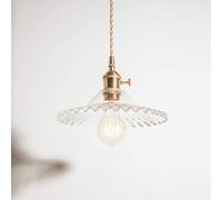 GGYTMQL Luce a Sospensione per Interni Semplice Sala da Pranzo a Sospensione Old Shanghai Cafe V -Itage Pieglia di Artigianato - Luci a Ciondolo a LED di Rame (Verde)