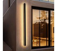 GGYTMQL Luci da Parete da Esterno LED LED Black Long Wall Sconce IP65 Ampieno Impermeabili Accendi per pareti rettangolari 3000K 48W Alluminio Esterno/Luce da Parete Interno per Giardino Terrazze
