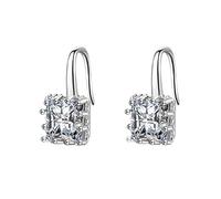 GGYTMQL Lussuoso 925 Temperamento in Argento Sterling Quadrato AAA Zircon Crystal Stallings per Donne Sterling-Silver-Jewelry Brincos