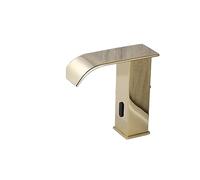GGYTMQL Luxury Matte Black Sensor Bagni Rubinetto da bagno Cold and Hot Dete Monted Tap Short Lavel Mixer (Colore: Oro Short)