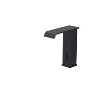 GGYTMQL Luxury Matte Black Sensor Bagni Rubinetto da bagno Cold and Hot Dete Monted Tap Short Lavel Mixer (Colore: Oro Short)