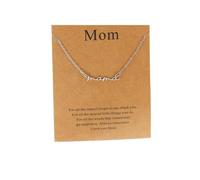 GGYTMQL Mama Necklace 18K Gold placcata minuscola Zirconia cubica Stranata Catena Iniziale Lettera di Mama Cionclane per Il Compleanno della Mamma per la Festa della Mamma