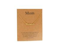 GGYTMQL Mama Necklace 18K Gold placcata minuscola Zirconia cubica Stranata Catena Iniziale Lettera di Mama Cionclane per Il Compleanno della Mamma per la Festa della Mamma