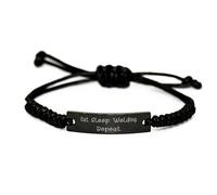 GGYTMQL Mangiare. Sonno. Saldatura. Ripetere. Bracciale a corda nera, braccialetto inciso di saldatura, migliori regali per la saldatura