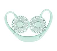 GGYTMQL Mini Ventola a Collo Appeso Portatile, Mini Ventola per Collo Appeso Pigro Ventola Portatile USB Ricarica Un Regalo Creativo per Piccoli Fan per Amici e colleghi-BI