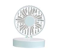 GGYTMQL Mirror Ricaricabile Specchio USB Rosa Trucco per Fan Office Mini Pocket Home Fan del Desktop Portatile (Colore: Verde Chiaro, Dimensioni: 7.9x7.5x4cm)