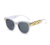 GGYTMQL Moda Occhio di Gatto Big Frame Fried Dough Twists Gamba Larga Occhiali Da Sole Delle Donne Vintage Premium Sunvisor UV400, bianco, Taglia unica