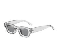 GGYTMQL Moda popolare piccoli occhiali da sole donne retrò punk sfumature UV400 uomini di tendenza occhiali da sole, Grigio grigio, Taglia unica