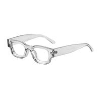 GGYTMQL Moda popolare piccoli occhiali da sole donne retrò punk sfumature UV400 uomini di tendenza occhiali da sole, Grigio trasparente, Taglia unica