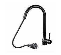 GGYTMQL Moderno tiro giù per cucciolo cucina cucina ponte a torrente montato su torrente black mixer cucina miscelatore a maniglia singola tracciare (colore: cromo)