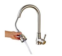 GGYTMQL Moderno tiro giù per cucciolo cucina cucina ponte a torrente montato su torrente black mixer cucina miscelatore a maniglia singola tracciare (colore: cromo)