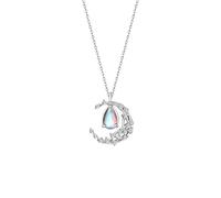 GGYTMQL Necclana 925 Silver Moon Dropserve Necklace Elegante e Affascinante Accessori per Catene di clavicola Luxuria Elegante e Affascinante Collava Collana Collana