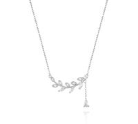 GGYTMQL Necclana Uomini, gioielleria Catena della Collana Uomini Donne a Ciondolo Foglie cutanea Collana a Sospensione Donne a Catena Lunga Goccia