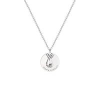 GGYTMQL Necklace 925 Silver Rotonda Collana a Pendente Rotonda Mano Creativa nella Collana Mano nella Collana di San Valentino per la Ragazza Collana di Gioielli