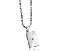 GGYTMQL Necklace Men, Collana Collana Catene di Gioielli Uomini Donne cutanei a Ciondolo Busta aperbile Lettere Amore Coppia Collana Catena di Maglione a Ciondolo