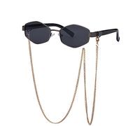 GGYTMQL Nuovi occhiali da sole 2025 da donna con montatura piccola occhiali da sole punk per gli uomini con occhiali da sole Steampunk, Nero canna di fucile., Taglia unica